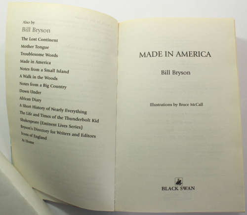 Made In America by Bill Bryson Softcover Book