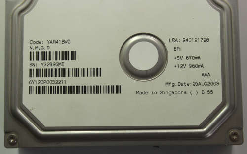 Maxtor DiamondMax Plus 9 3.5` IDE 120GB Hard Drive 6Y120P0