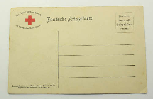 Kaiser Wilhelm Germany Red Cross Postcard 26 August 1914
