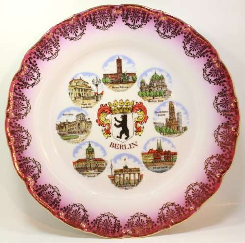Berlin Decorative Wall Plate by Schedel Porzellanmanufaktur Bavaria