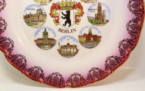 Berlin Decorative Wall Plate by Schedel Porzellanmanufaktur Bavaria