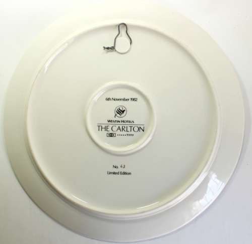 10th Anniversary The Carlton - Westin Hotels - Commemorative Decorative Wall Plate