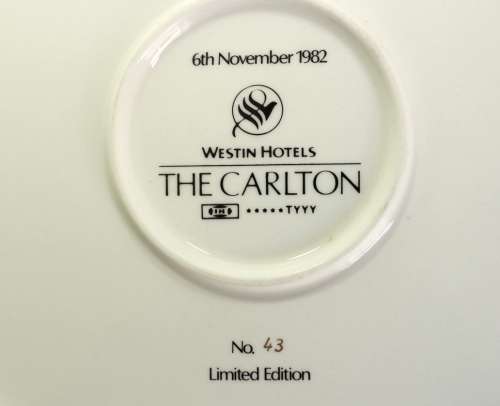10th Anniversary The Carlton - Westin Hotels - Commemorative Decorative Wall Plate