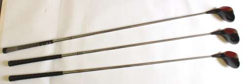 Vintage Golf Set of Ping Eye 2 Wooden Drivers, 1, 3 and 5 Black Dot by Karsten Mfg
