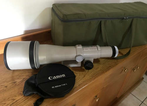 Canon FD 800mm 1:5.6 SSC Camera SLR Camera Lens and Custom Made Case