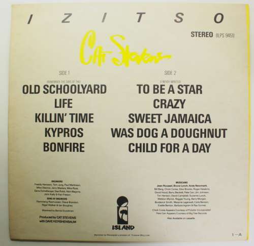 Izitso Cat Stevens Vinyl LP