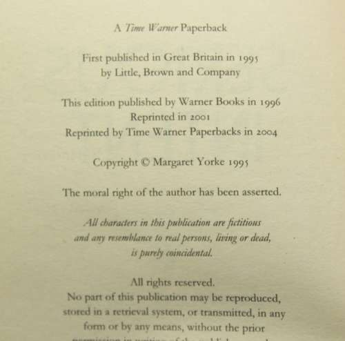 Serious Intent by Margaret Yorke Softcover Book.