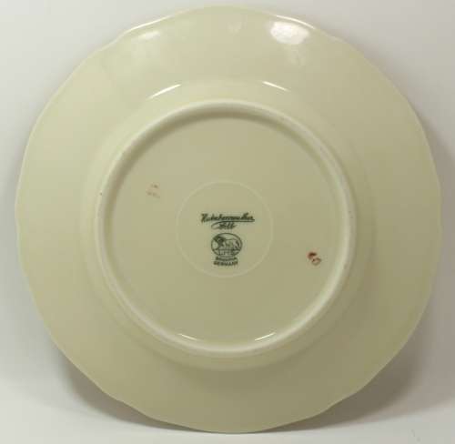 Four Vintage Hutschenreuther Selb Tea Plates, Cream with a Floral Pattern