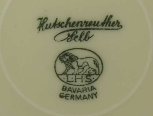 Four Vintage Hutschenreuther Selb Tea Plates, Cream with a Floral Pattern