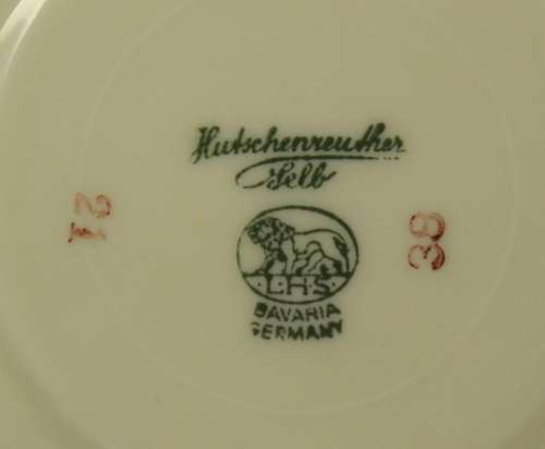 Four Vintage Hutschenreuther Selb Saucers, Cream with a Floral Pattern