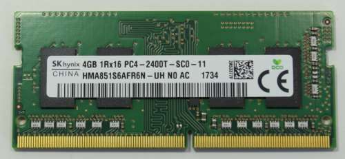 Hynix DDR4 Laptop Memory 4GB PC4 2400T 1200MHz New Unused (HMA851S6AFR6N-UH)