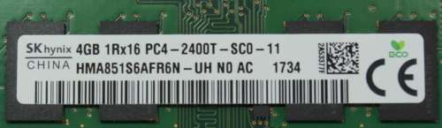 Hynix DDR4 Laptop Memory 4GB PC4 2400T 1200MHz New Unused (HMA851S6AFR6N-UH)