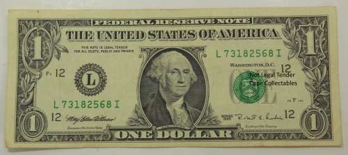 United States Of America 1 Dollar Bank Note 1995 VF Circulated