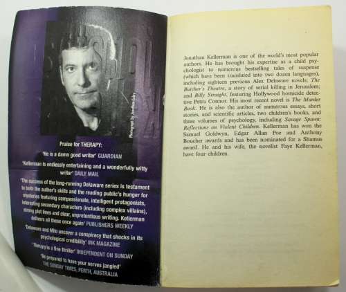 Therapy by Jonathan Kellerman Softcover Book