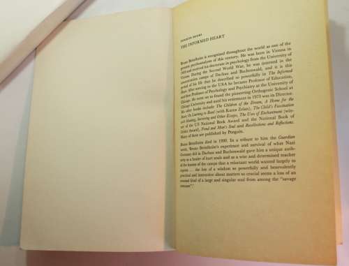 The Informed Heart by Bruno Bettelheim Softcover Book