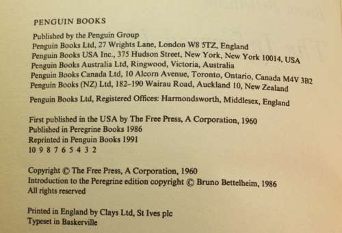 The Informed Heart by Bruno Bettelheim Softcover Book