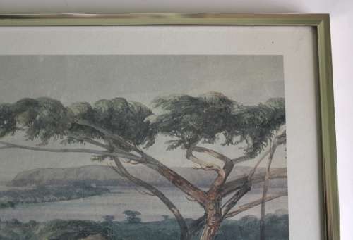 `View Of Durban From The Berea` by T W Bowler Framed Lithographic Print Limited Edition #33/500