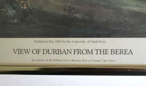 `View Of Durban From The Berea` by T W Bowler Framed Lithographic Print Limited Edition #33/500