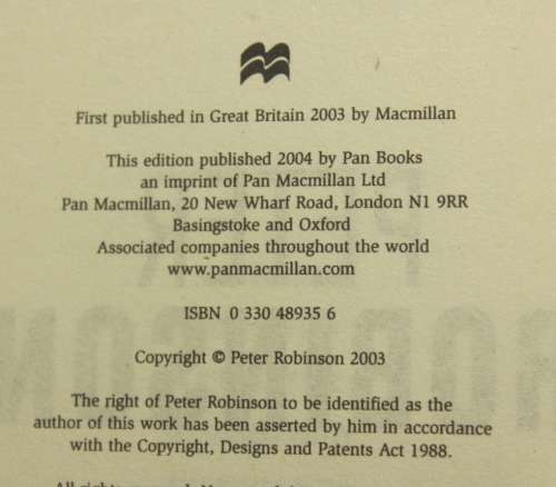 The Summer That Never Was by Peter Robinson Softcover Book