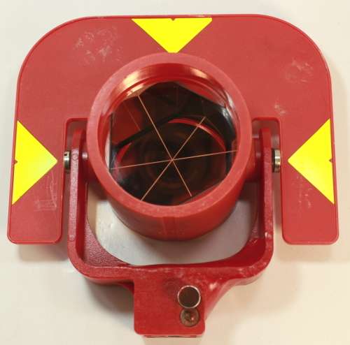 Leica Geosystems GPR111 Prism and Yoke Red-Yellow With Protective Pouch