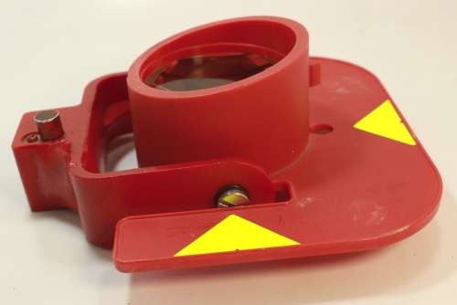 Leica Geosystems GPR111 Prism and Yoke Red-Yellow With Protective Pouch