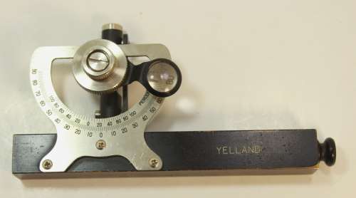 Vintage Yelland Abney Hand Level Pocket Clinometer with Original Leather Case