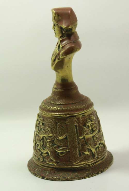 Vintage Napoleon Brass Hand Bell Napoleonic Wars Commemoration (Battles of Wagram and Waterloo)