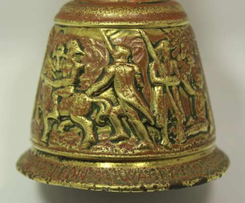 Vintage Napoleon Brass Hand Bell Napoleonic Wars Commemoration (Battles of Wagram and Waterloo)