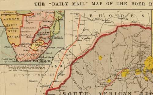 The Daily Mail Transvaal and Orange Free State Map 1899 Digital Download