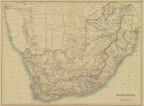 South Africa 1889 Map by John Bartholomew Digital Download