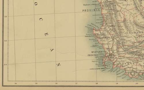 South Africa 1889 Map by John Bartholomew Digital Download