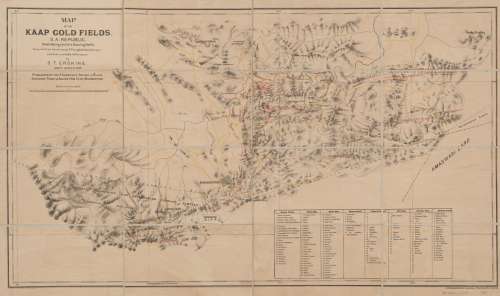 Kaap Goldfields Barberton District Map by S Erskine 1887 Digital Download