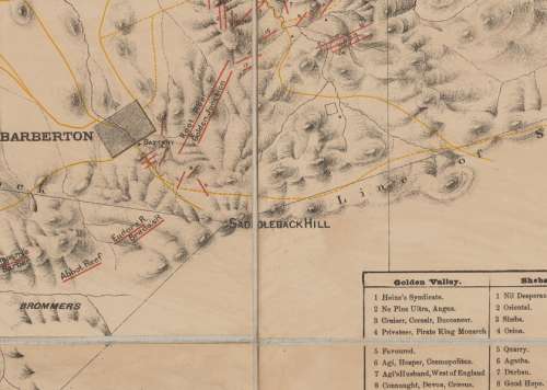 Kaap Goldfields Barberton District Map by S Erskine 1887 Digital Download