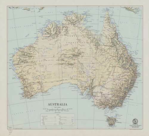 Australia Map 1968 by National Mapping Digital Download