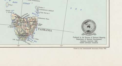 Australia Map 1968 by National Mapping Digital Download