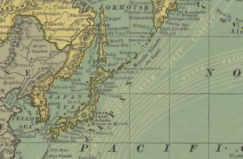 Rand McNally World and Oceans Map 1892 Digital Download
