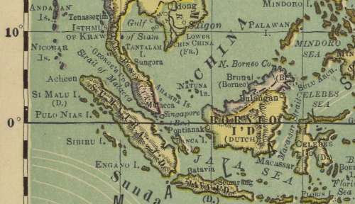 Rand McNally World and Oceans Map 1892 Digital Download