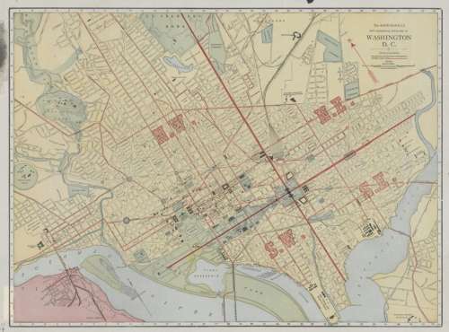 Rand McNally Map of Washington DC 1919 Digital Download