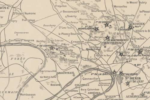 The Times Map Of Paris and Environs 1915 Digital Download