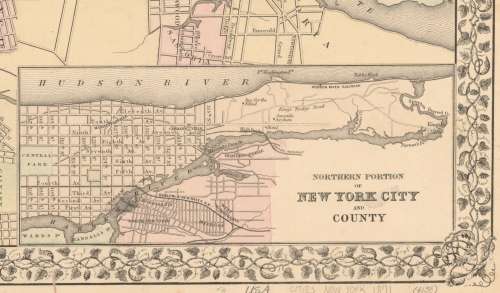 Mitchell`s Map of New York and Brooklyn 1871 Digital Download