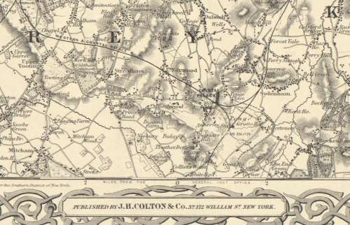 George Colton`s The Environs of London Map 1855 Digital Download