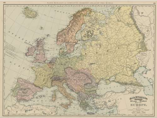 Rand McNally Map of Europe 1891 Digital Download