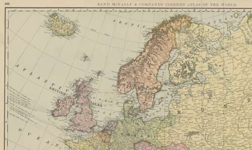 Rand McNally Map of Europe 1891 Digital Download