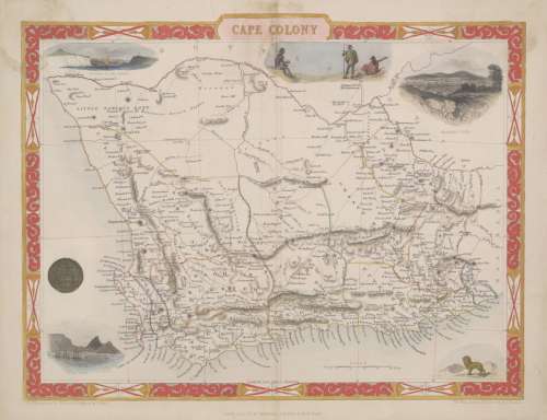 1851 Cape Colony Map by John Tallis Digital Download