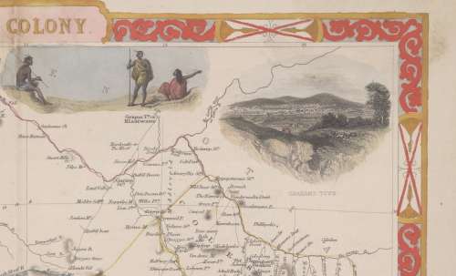 1851 Cape Colony Map by John Tallis Digital Download