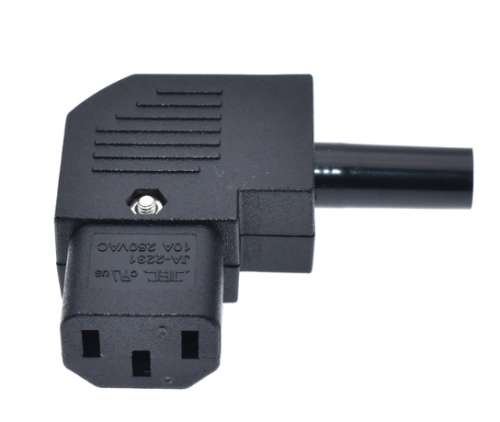 IEC C13 90 Degrees Right Angled Female Kettle Plug JA2231-2
