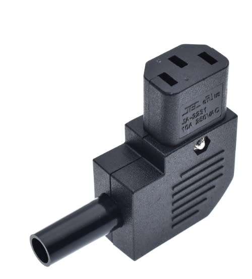 IEC C13 90 Degrees Right Angled Female Kettle Plug JA2231-2