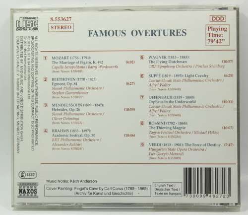 Famous Overtures by Famous Composers and Artists CD