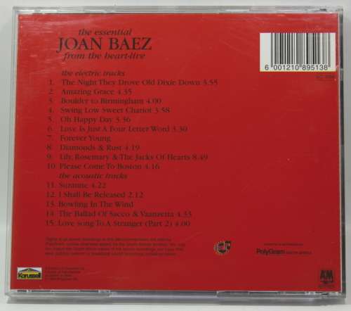 The Essential Joan Baez From The Heart Live CD