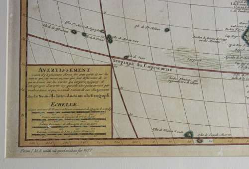 Framed Reproduction Print of Map L`Afrique by G. Delisle 1700